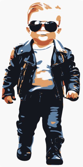 Stencil of Baby Terminator