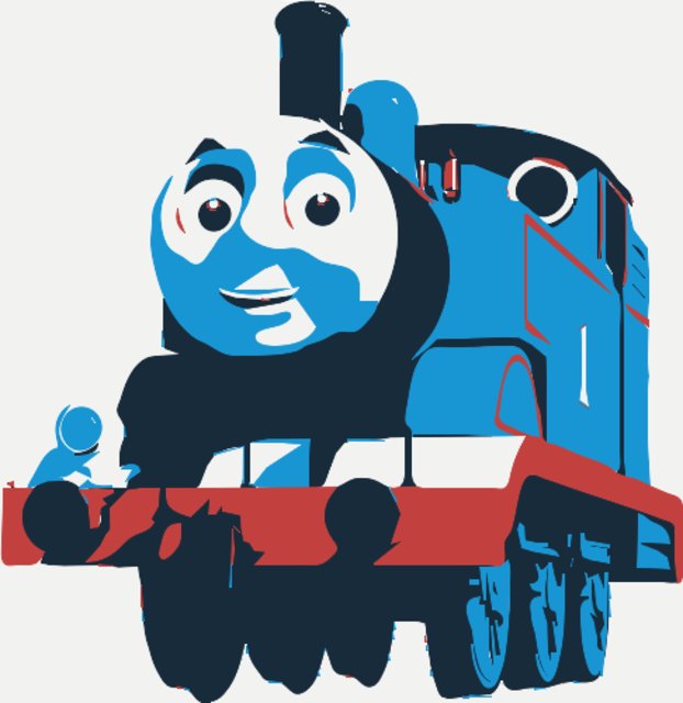 Stencil of Thomas the Tank Engine