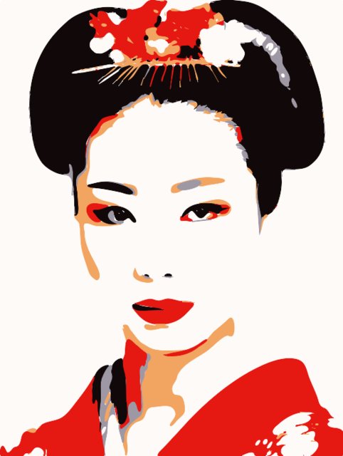 Stencil of Geisha