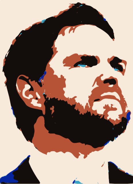 Stencil of JD Vance