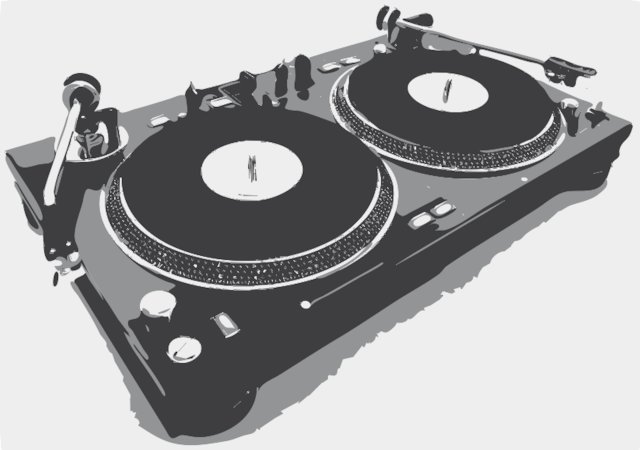 Stencil of Turntables