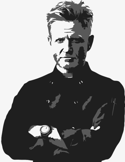 Stencil of Gordon Ramsey