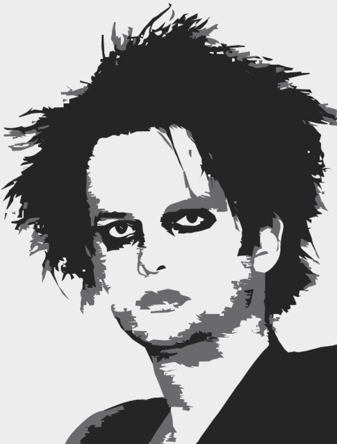 Stencil of Robert Smith