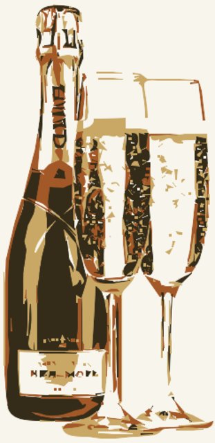 Stencil of Champagne