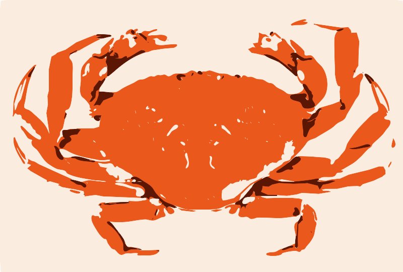 Stencil of Crab