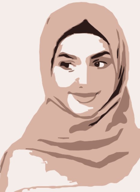 Stencil of Hijab