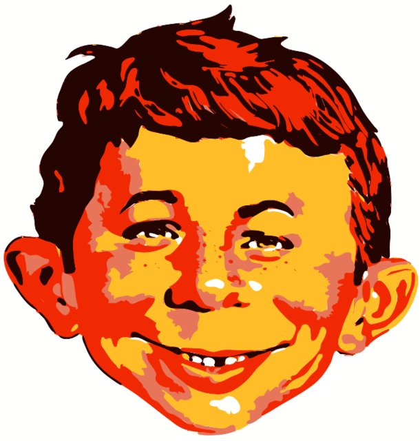 Stencil of Alfred E Neuman