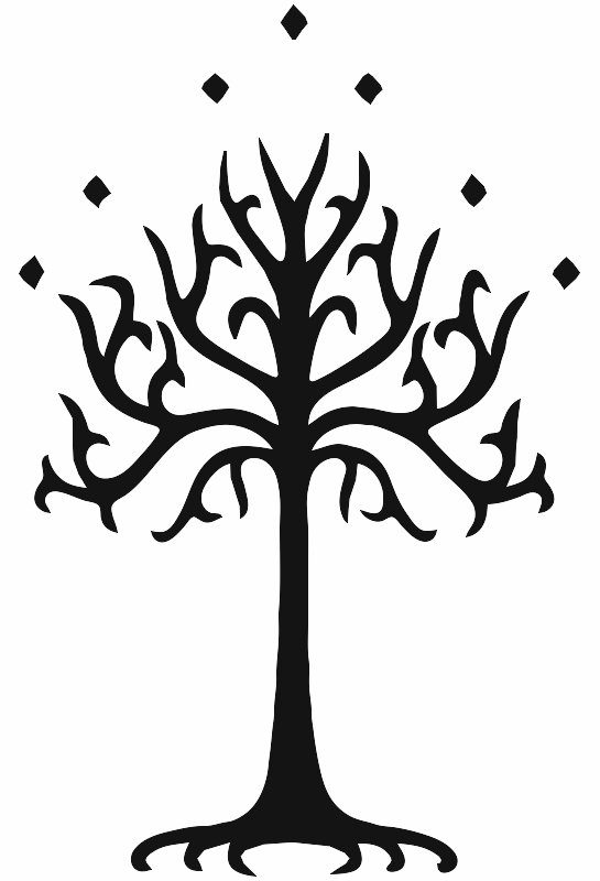 Tree of Gondor stencil in 2 layers.