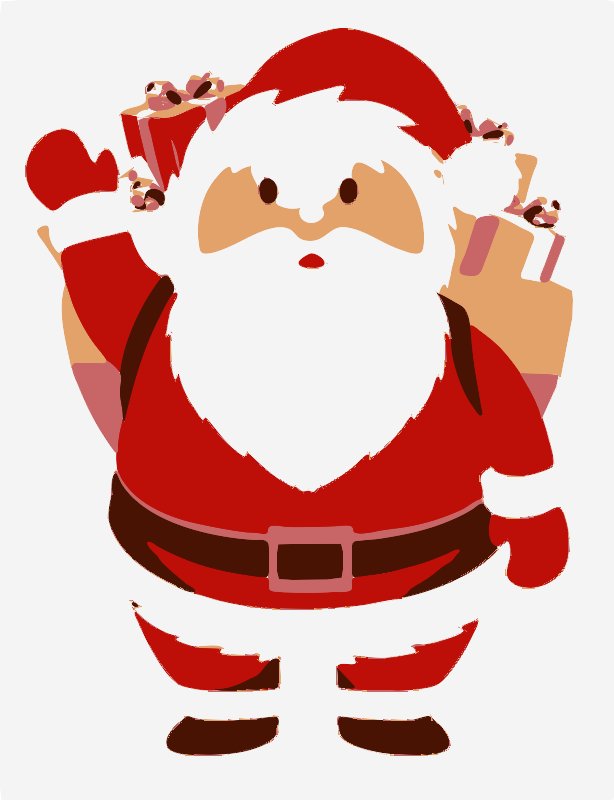 Stencil of Santa Claus with Pack
