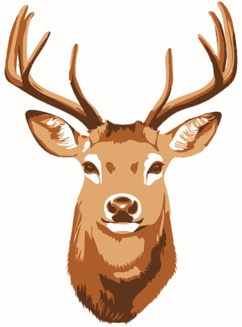 Stencil of Deer Head Trophy