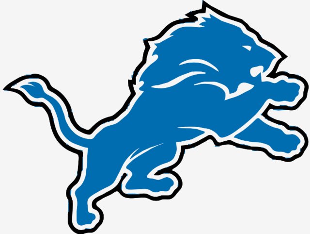 Stencil of Detroit Lions