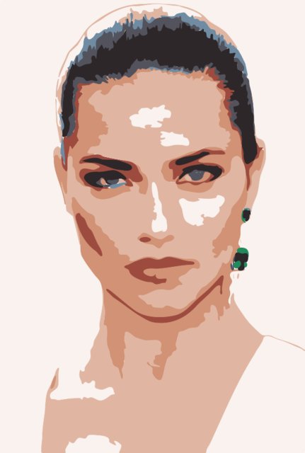 Stencil of Adriana Lima