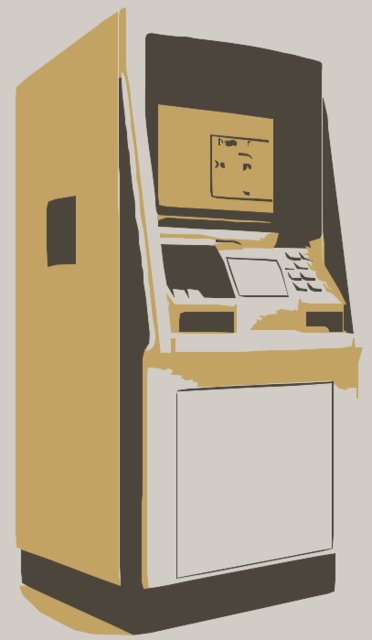 Stencil of ATM