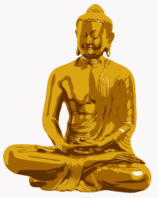 Stencil of Golden Buddha