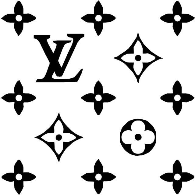 Stencil of Louis Vuitton Repeating Pattern