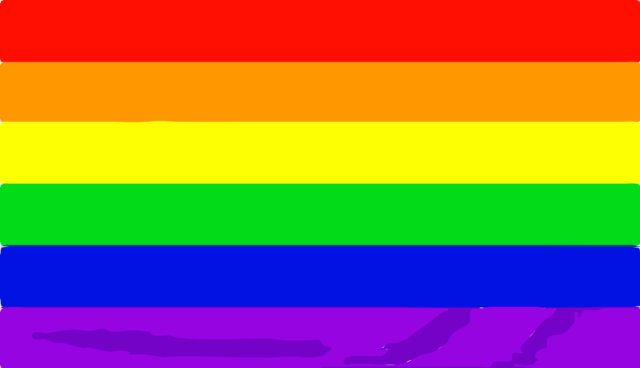 Stencil of Classic Pride Flag