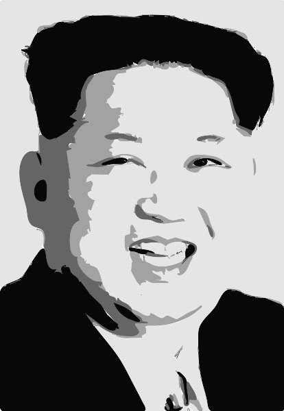 Stencil of Kim Jong-un
