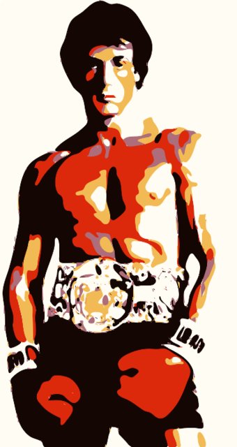 Stencil of Rocky