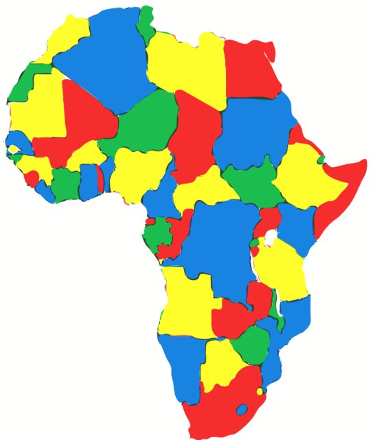 Stencil of Africa Map