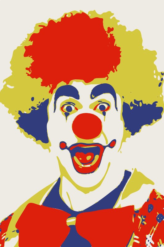 Stencil of Clown with Bow Tie