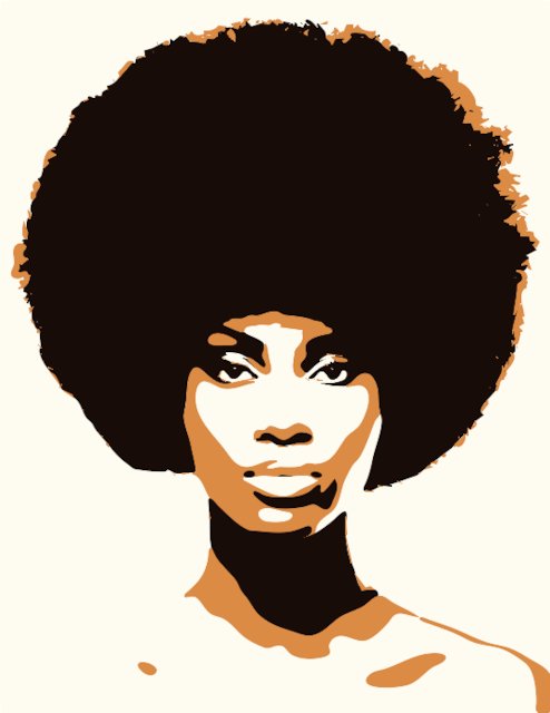 Stencil of Afro