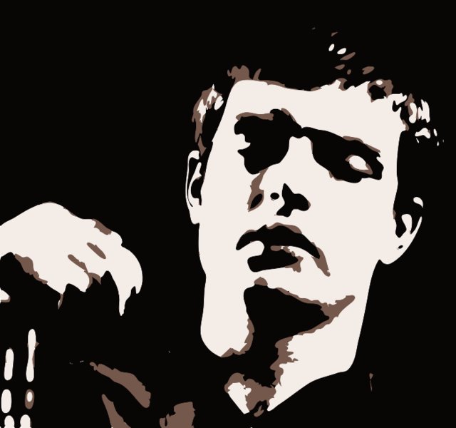 Stencil of Ian Curtis