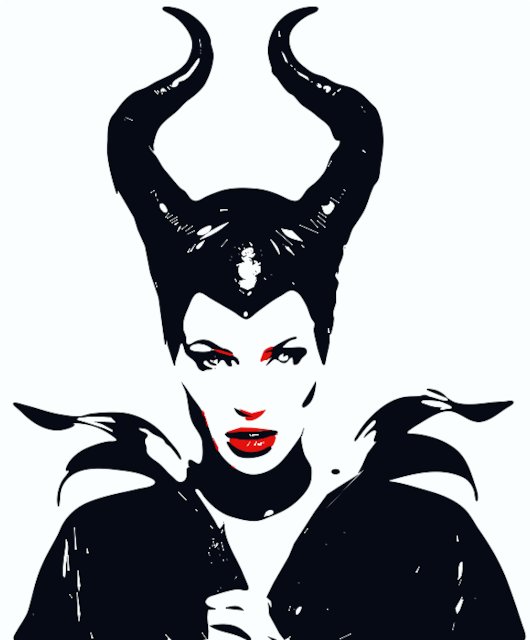 Stencil of Maleficent