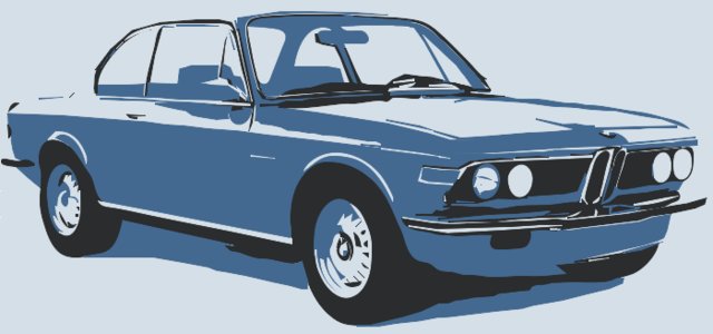 Stencil of BMW 3.0 CS