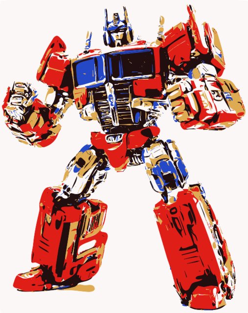 Stencil of Optimus Prime