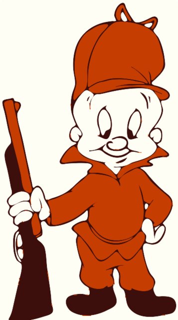 Stencil of Elmer Fudd