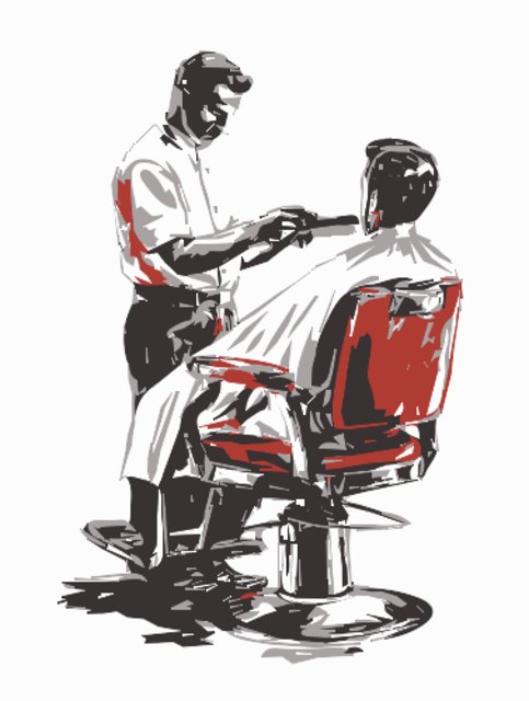 Stencil of Barber