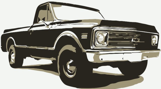 Stencil of Chevy C10