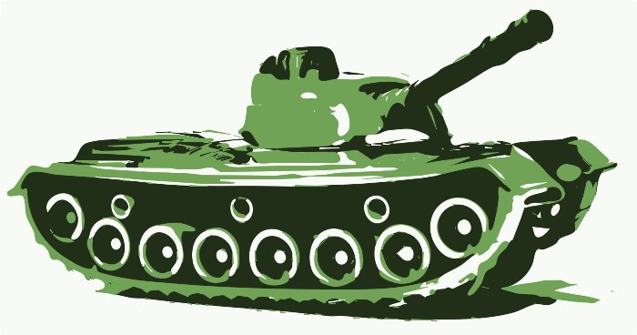 Stencil of WW2 Army Tank