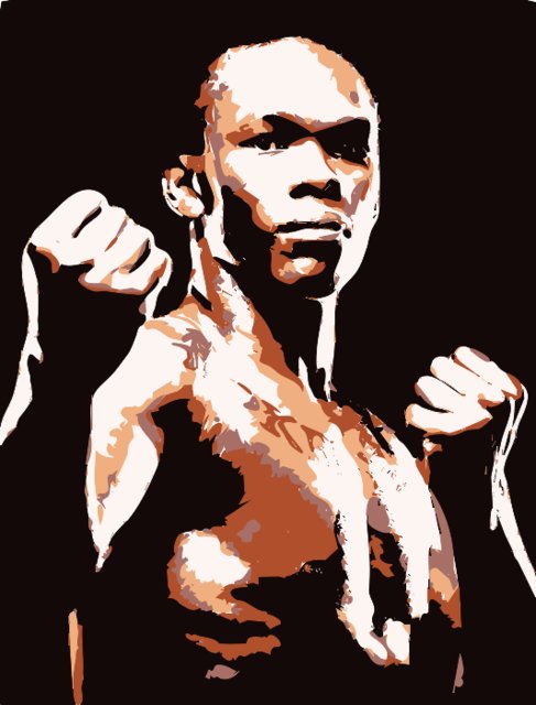 Stencil of Israel Adesanya