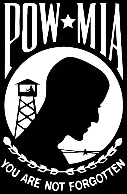 Stencil of POW / MIA