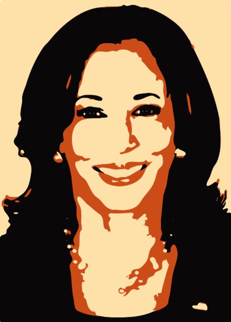 Stencil of Kamala Harris for President