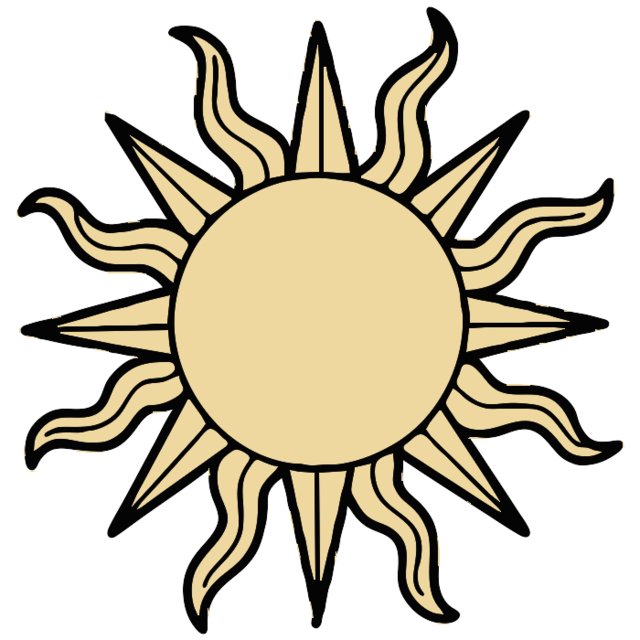 Stencil of Sun