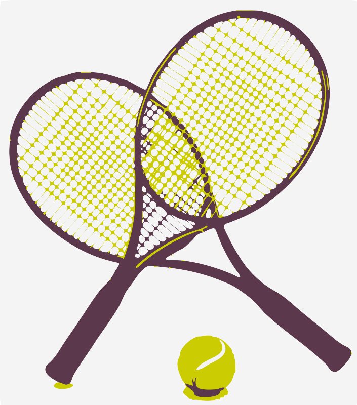 Stencil of Tennis Rackets
