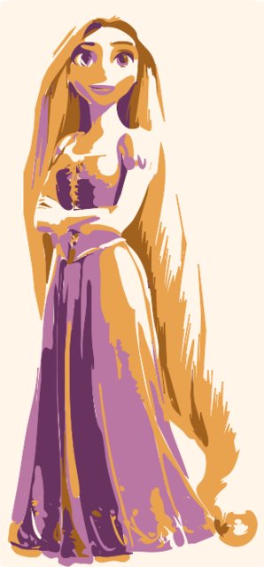 Stencil of Rapunzel