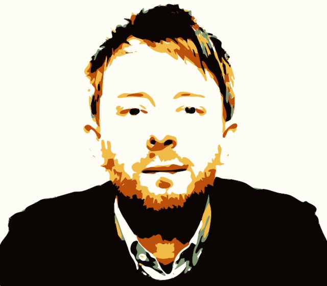 Stencil of Thom Yorke