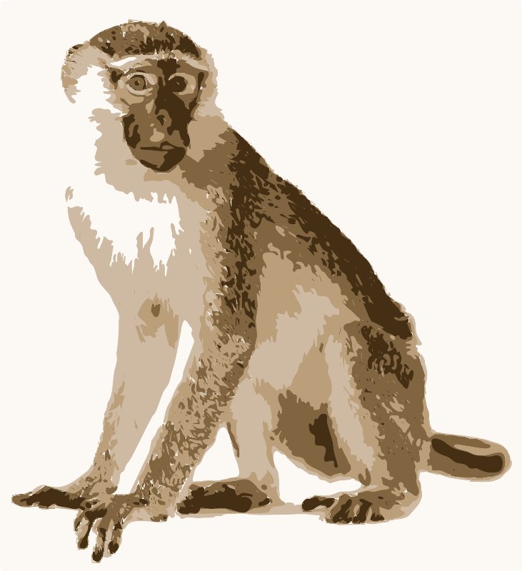 Stencil of Monkey