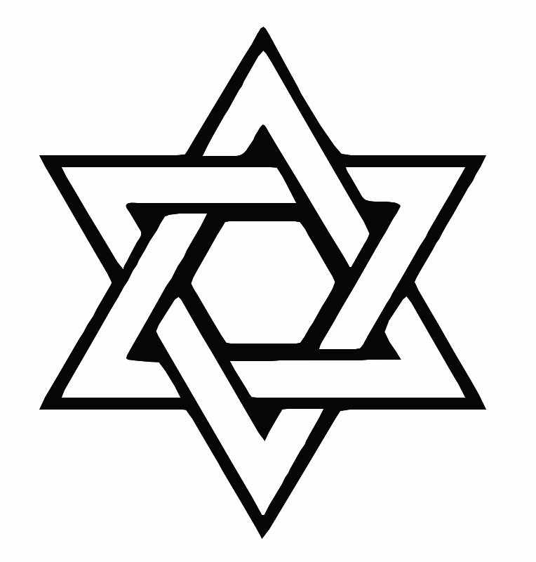 Stencil of Star of David