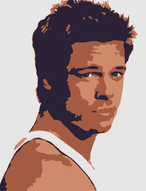 Stencil of Brad Pitt
