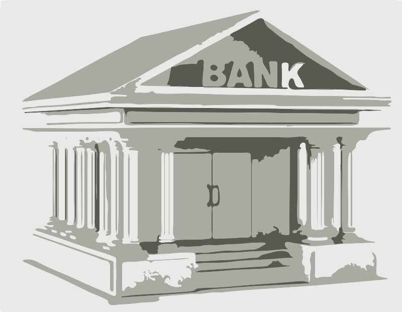 Stencil of Bank