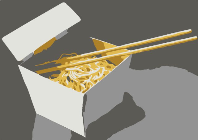 Stencil of Chinese Noodles