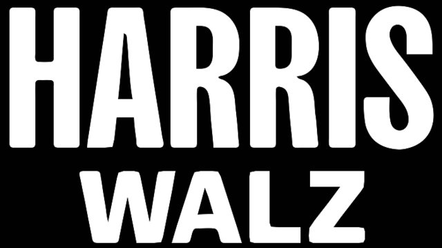 Stencil of Harris Walz