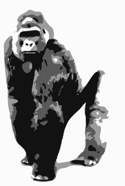 gorilla face stencil