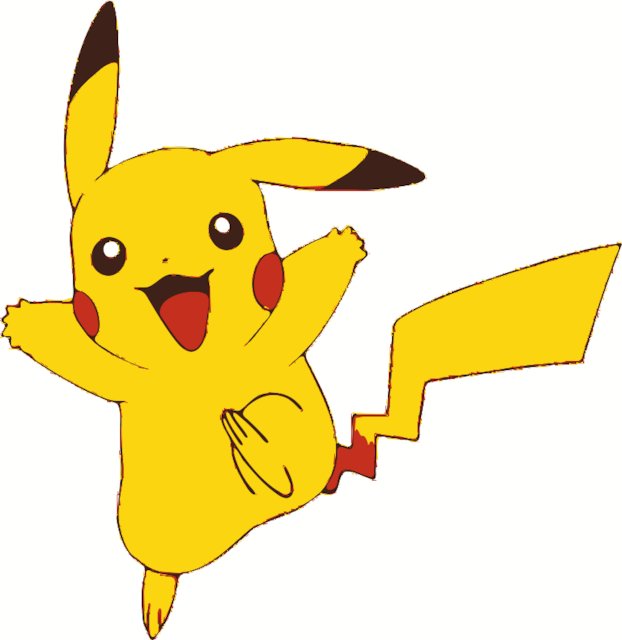Stencil of Pikachu Jumping