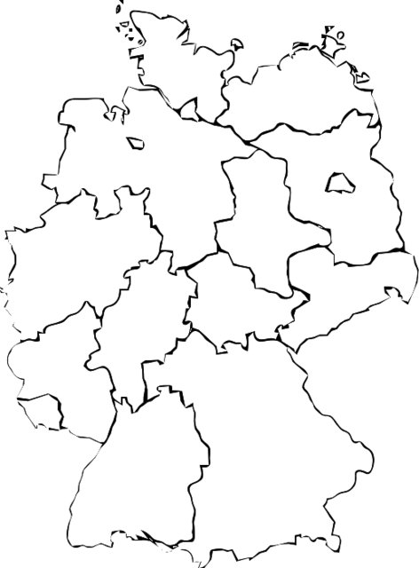 Stencil of Germany Map