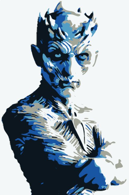 Stencil of White Walker